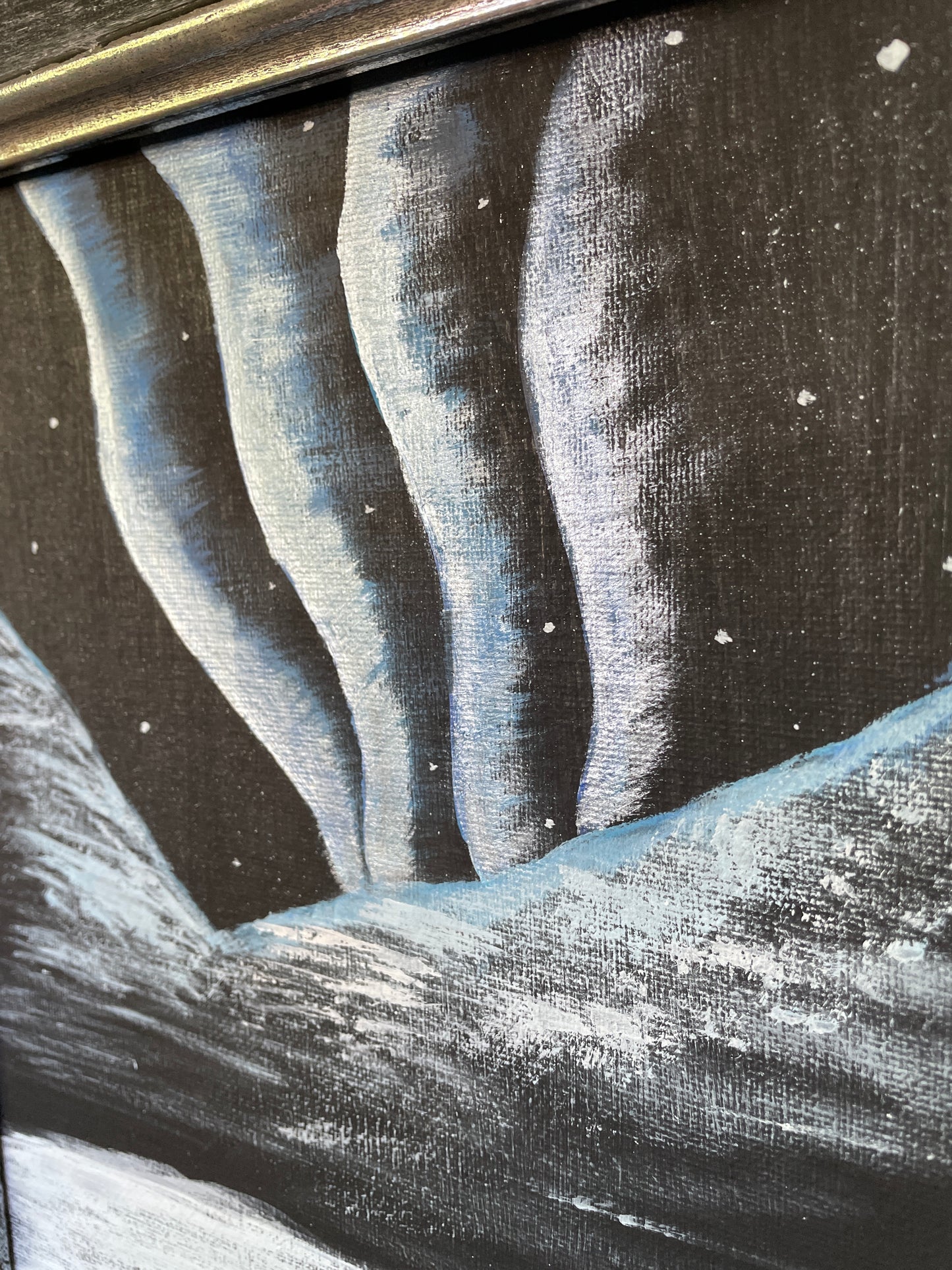 Blue Aurora Borealis original artwork