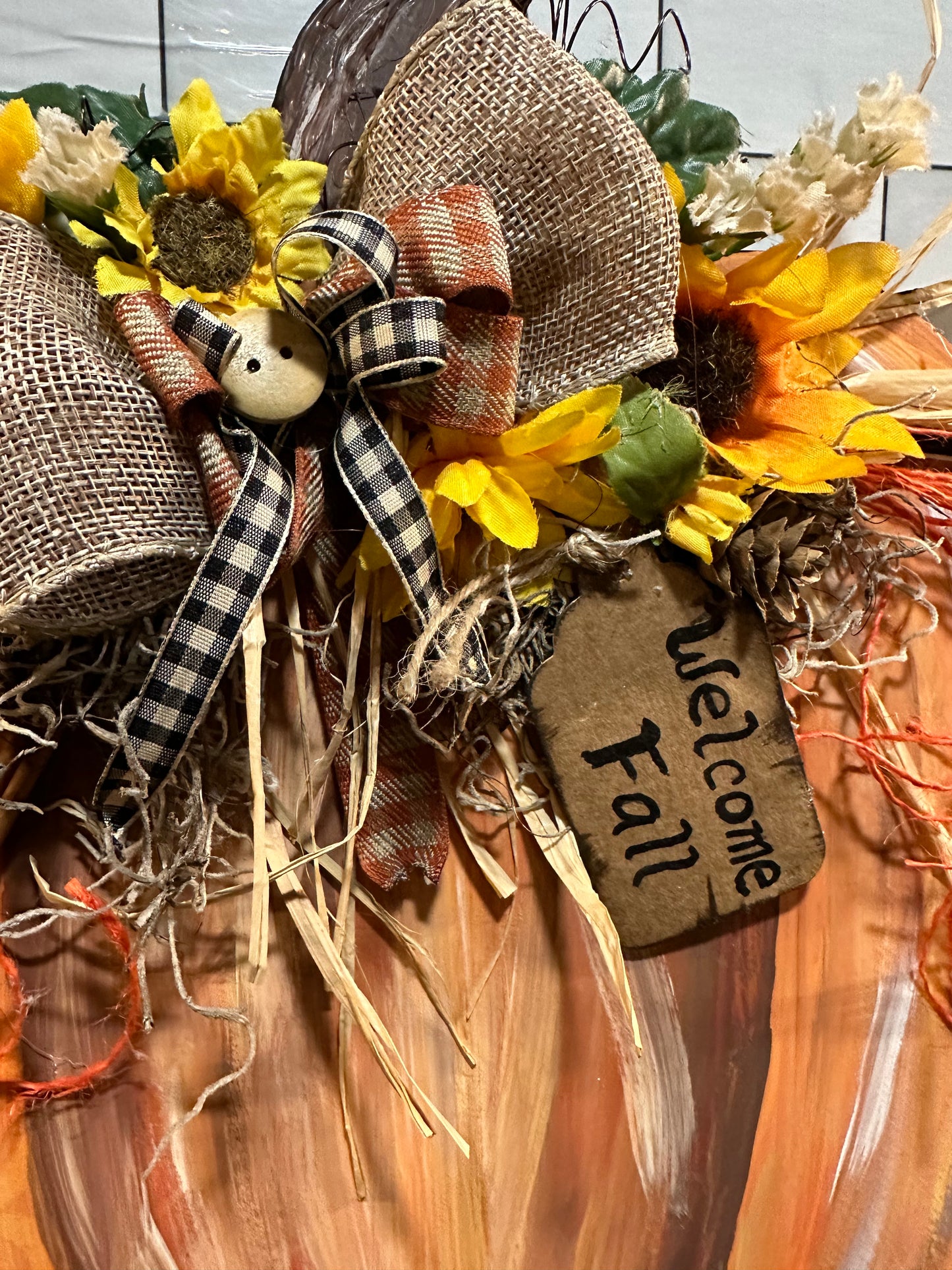 Welcome Fall Pumpkin sign