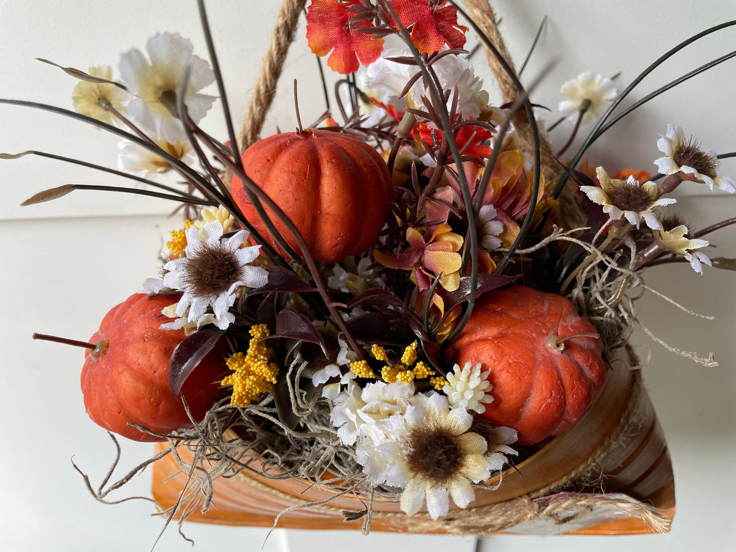 Rustic Orange tin hanging envelope