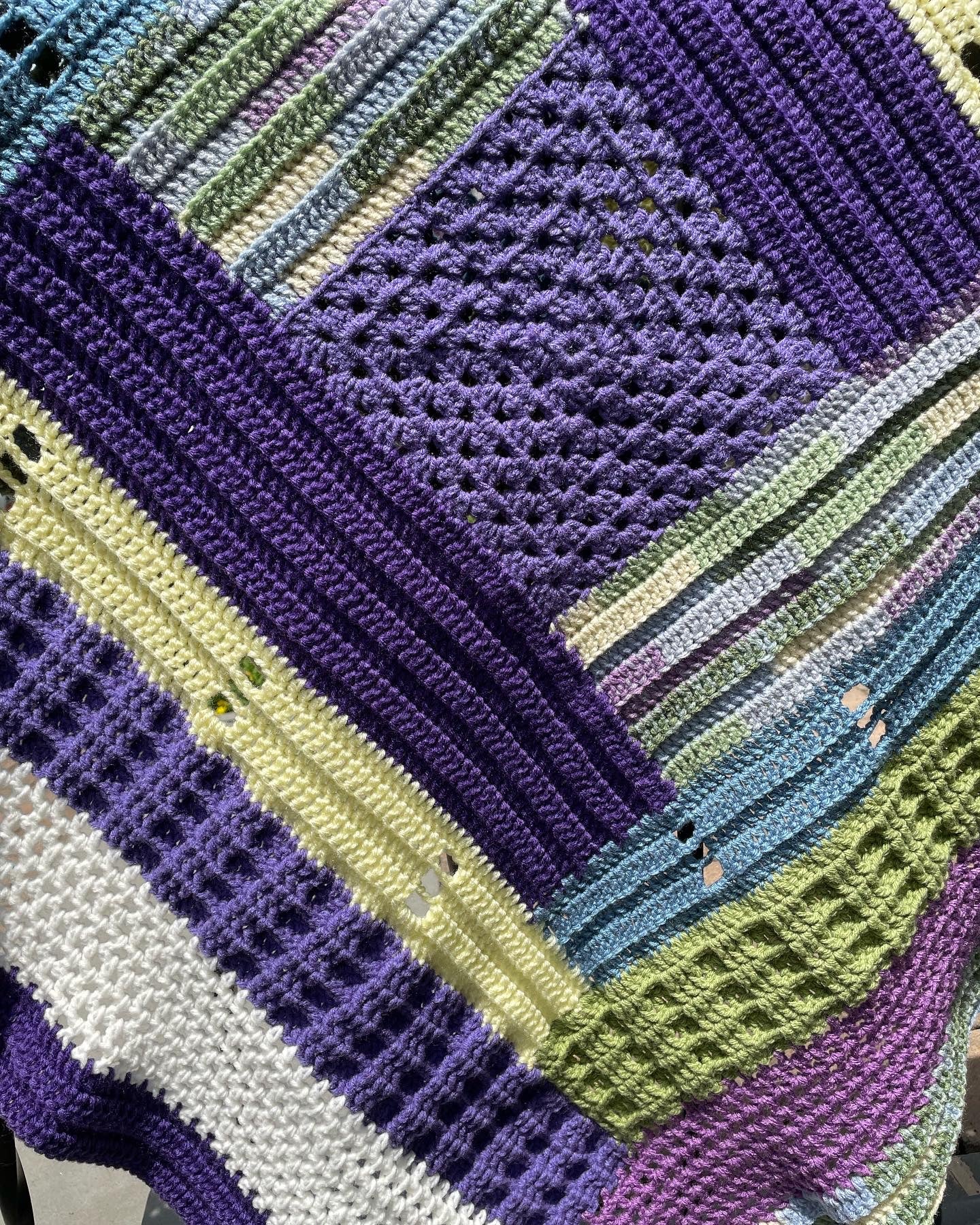 “Quilted” Patchwork blanket