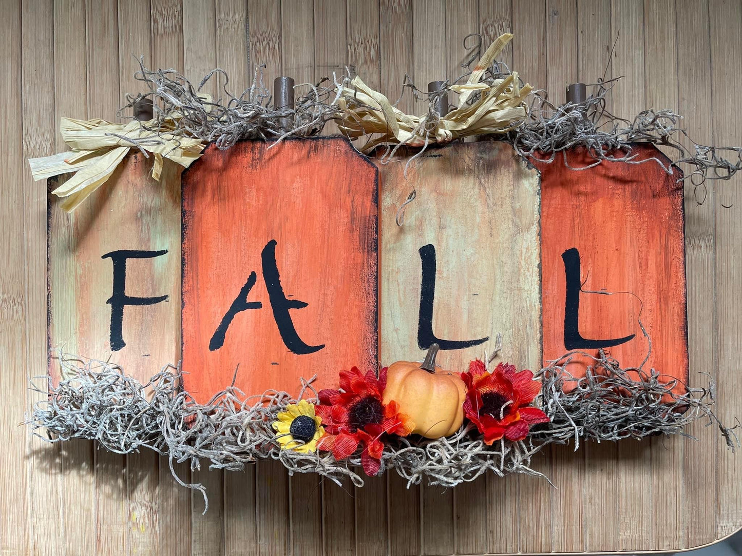 Rustic Fall Pumpkin Sign
