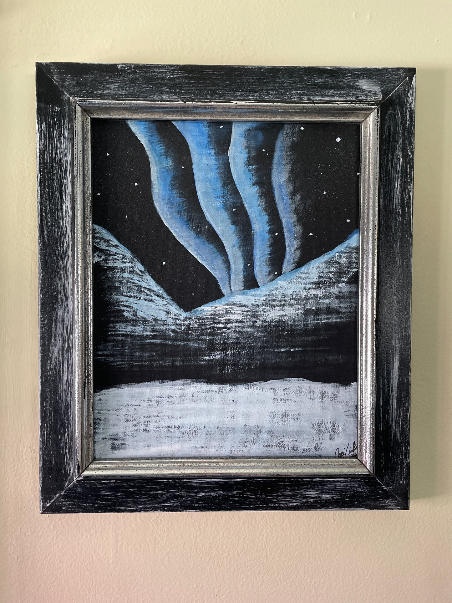 Blue Aurora Borealis original artwork