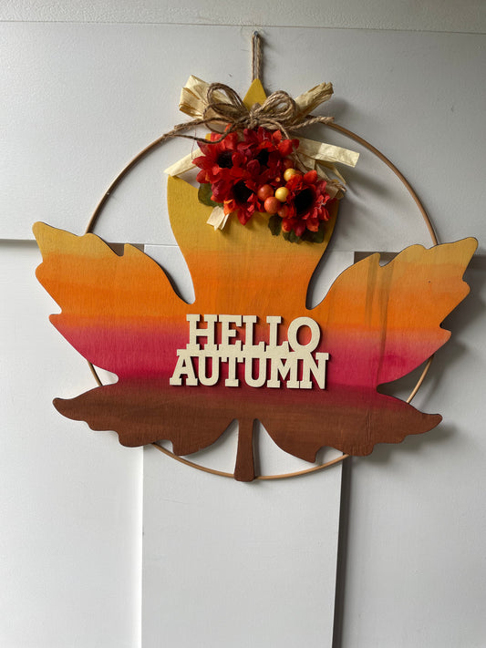 Hello Autumn wire wreath