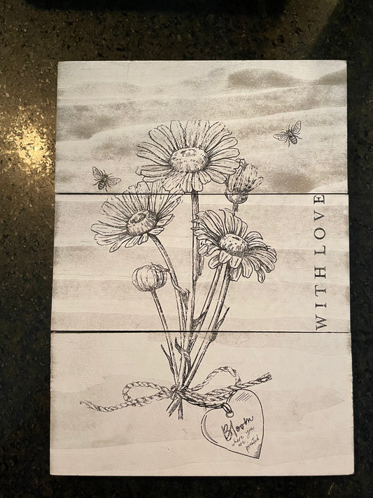 “With Love” 5x7 sign