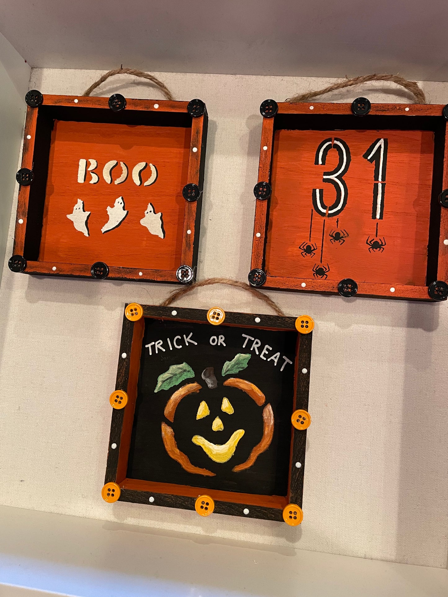 Halloween Shadowbox trio